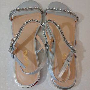 DREAM PAIRS Women's Rhinestone Sandals Open Toe Casual Dressy Sparkly Comfortabl